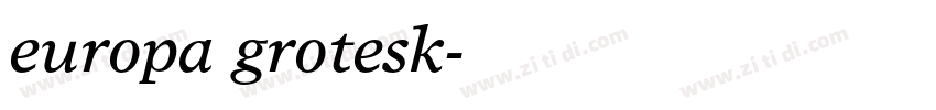 europa grotesk字体转换